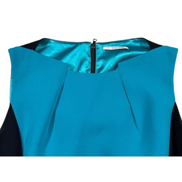 T Tahari Women's Lined Ellen Sheath Dress with Exposed Zipper – Size 6 - Picture 5 of 7